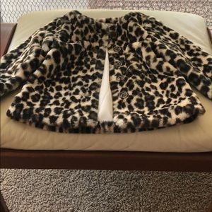 Leopard Print “Fur” Coat (4T)